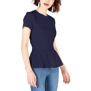 Maison Jules Smocked Peplum Top